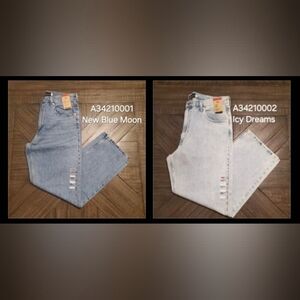 2 Pair Levi's Silvertab Loose Jeans Mens 30x30 Icy Dreams and New Blue Moon